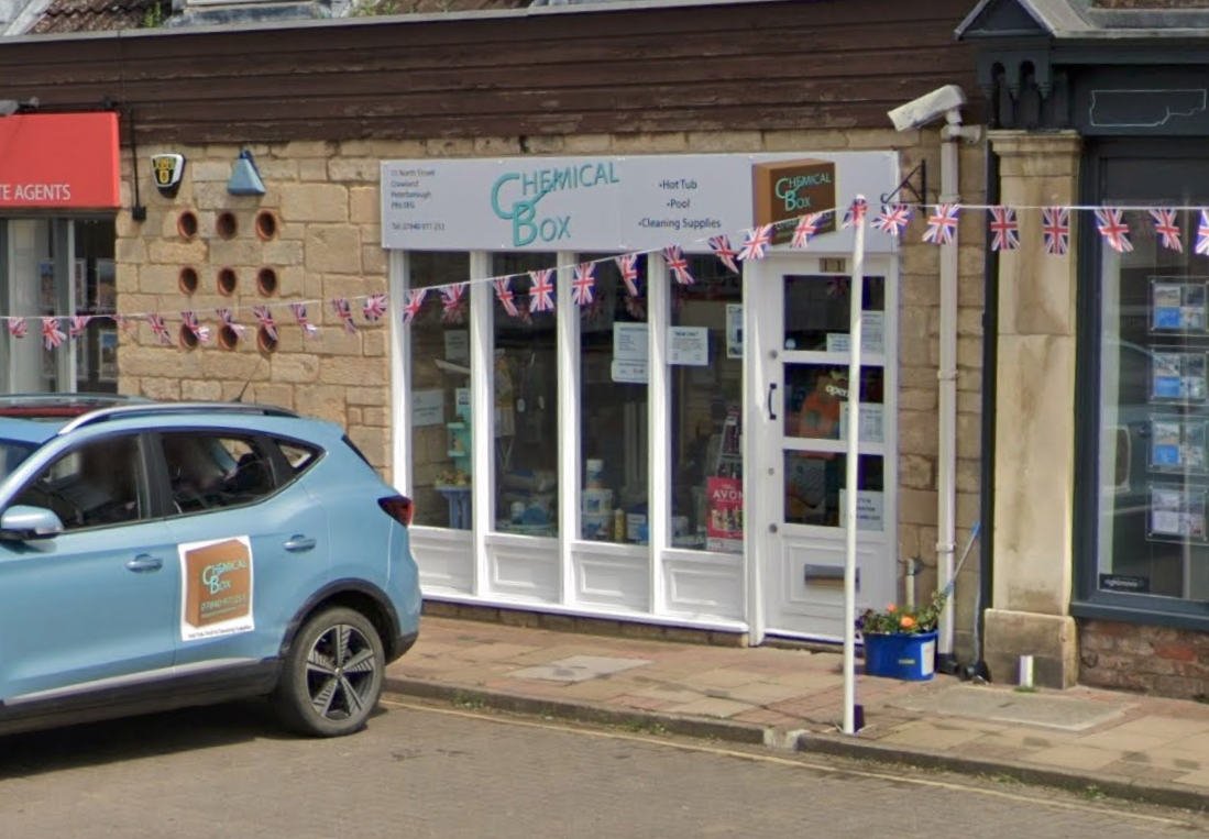 Exterior of the Chemical Box shop in Crowland
